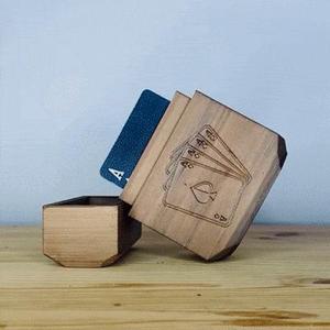 Playing Card Wooden Box (Support Free)
