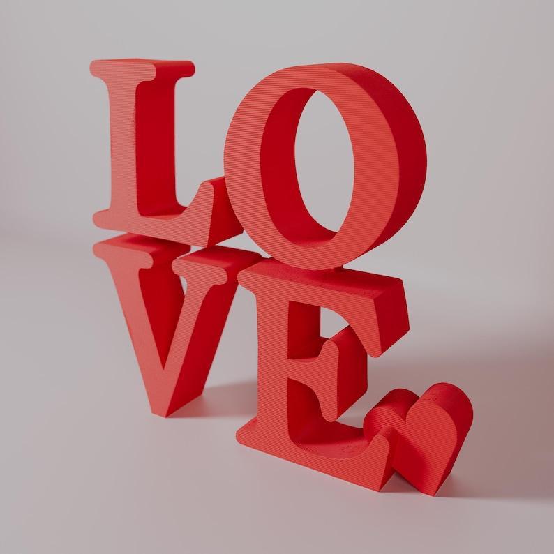 Love Sign 3D Print Stl File | Easy print | 3D Printers |Home Decor Digital Download Present, Gift, Valentines Day , Love, Home Decor, Heart