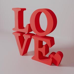 Love Sign 3D Print Stl File | Easy print | 3D Printers |Home Decor Digital Download Present, Gift, Valentines Day , Love, Home Decor, Heart