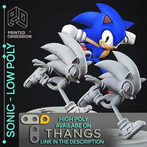 Sonic – Low Poly – Fan Art