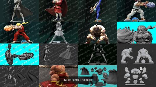 Street fighter 3D Model Collection