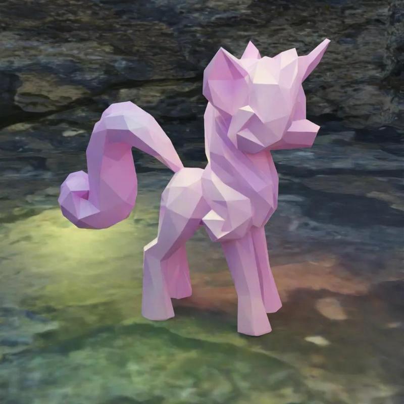 Cute Low Poly Unicorn