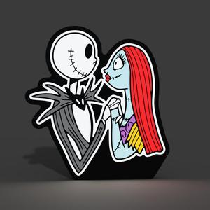 Jack and Sally Halloween Lightbox LED Lamp