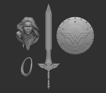 Wonderwoman Headsculpt for Action Figures