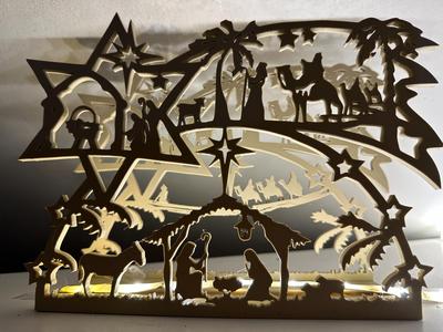 nativity with hut, camels and wise men ‘ – con capanna ,cammelli e re magi