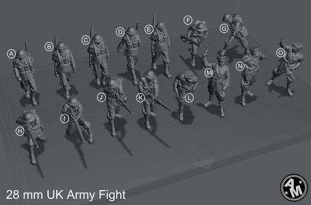 WW1 UK Squad – Wargame – 28mm – Files Pre-supported – Files Test Printed.
