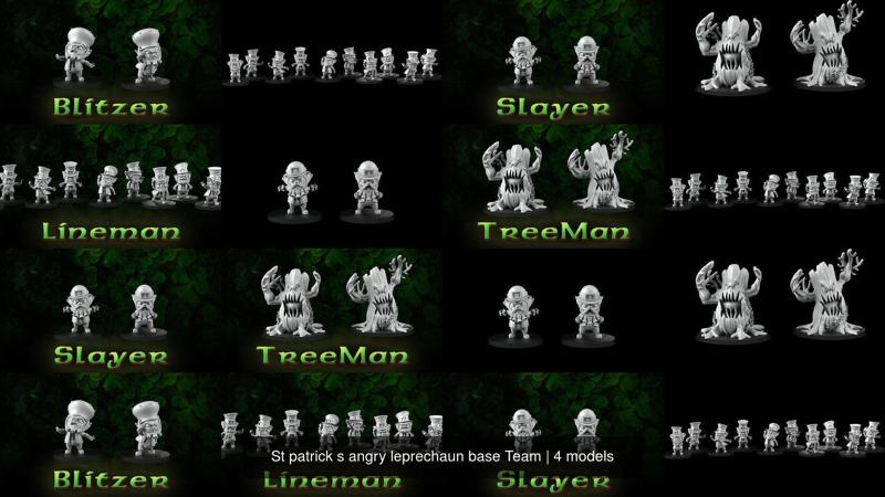 St patrick s angry leprechaun base Team 3D Model Collection