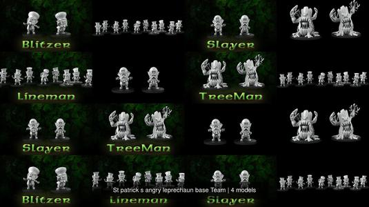 St patrick s angry leprechaun base Team 3D Model Collection