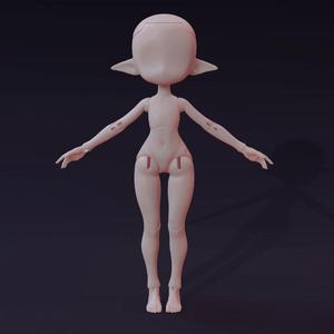Female BJD-Style Body for Nendoroid + 4 Custom Faceplates