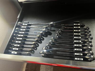 Modular Wrench Holder with Raised Letter Labels