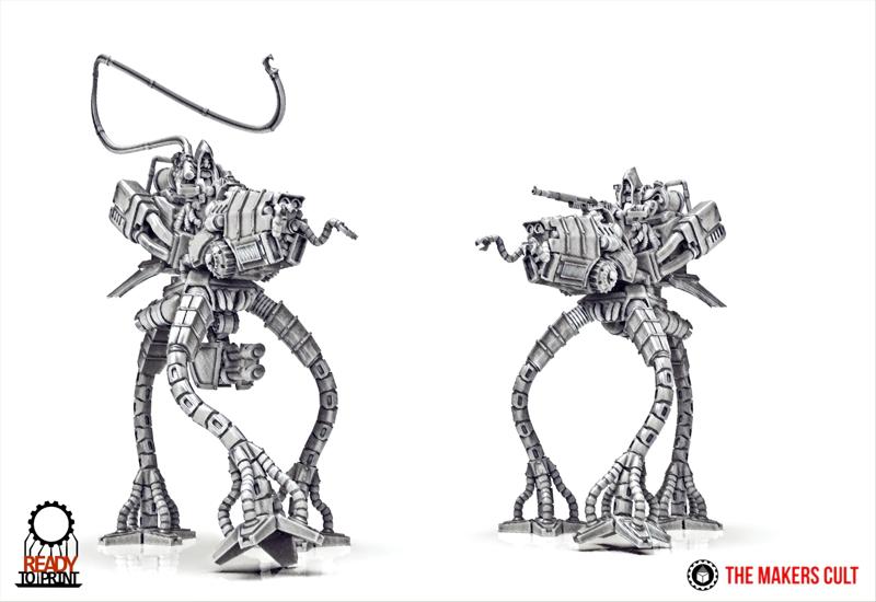Dark Techno tripod walkers