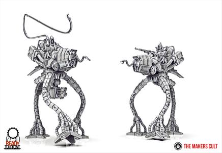 Dark Techno tripod walkers