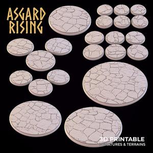 Stone Floor – Set of Round Bases /Pre-supported/