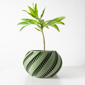 The Krato Planter Pot with Drainage Tray & Stand Included: Modern and Unique Home Decor for Plants