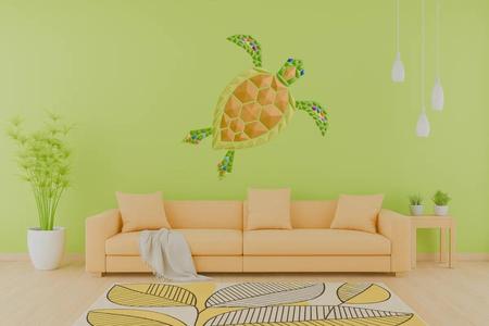 Geometric Sea Turtle wall art
