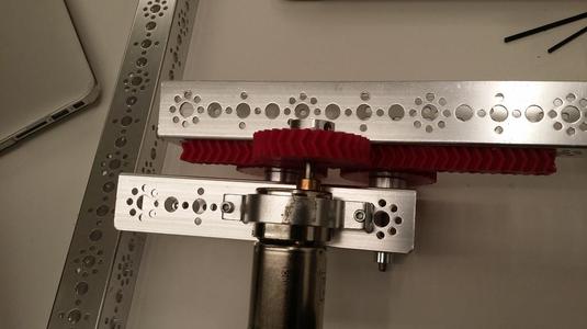 Herringbone Doublesided Rack and Gear (Tetrix Bolt Holes)