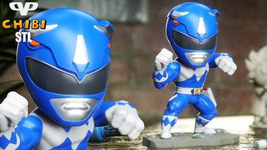 Blue Ranger Chibi STL for 3D Printing ChibiSTL 3DXM