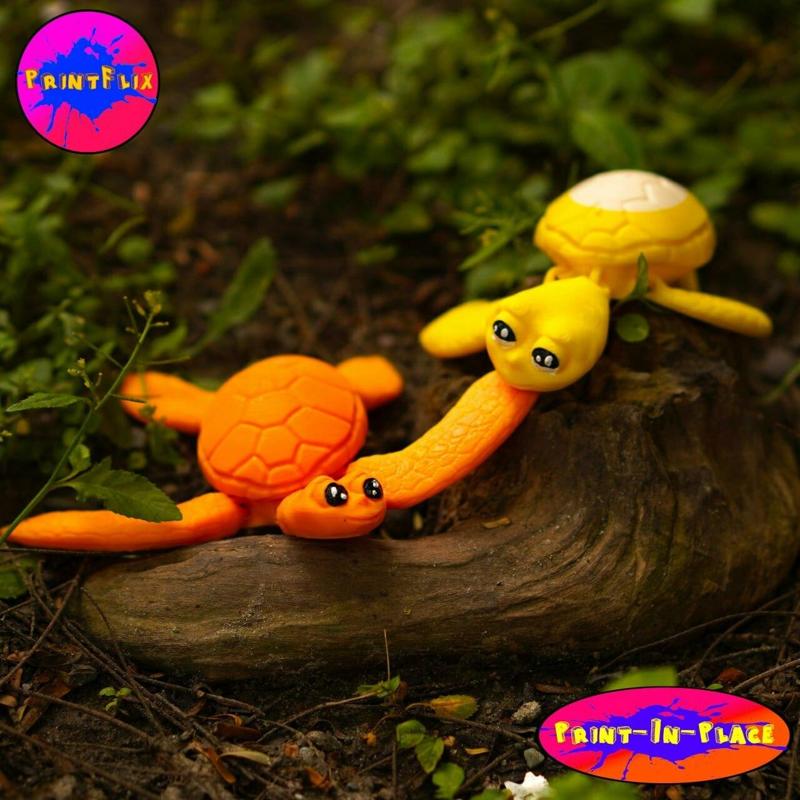 Print-in-Place Cute Flexi Turtle
