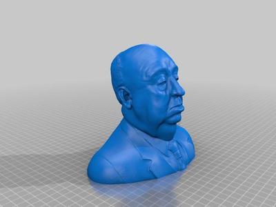 Lower polygon count of – Alfred Hitchcock bust