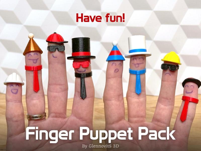 Finger Puppet Pack (tophat, tie, sunglasses and more!)