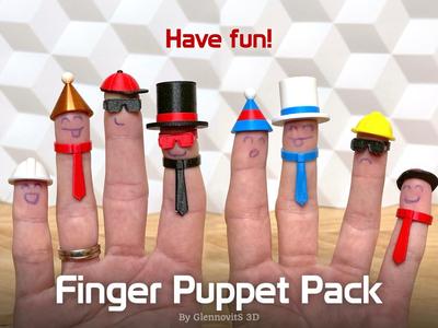 Finger Puppet Pack (tophat, tie, sunglasses and more!)