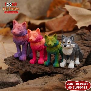 PRINT IN PLACE CUTE FLEXI WOLF