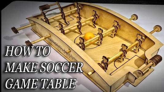 SOCCER GAME TABLE – CO2 lasercut – 3mm plywood – 3D puzzle