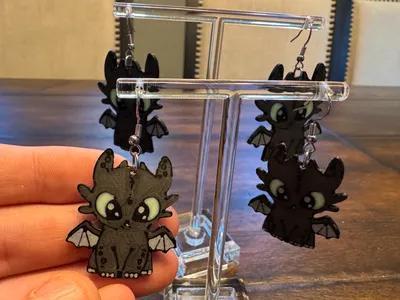 Toothless Earrings