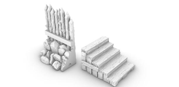 Sample Wall and Stairs for Pallisade