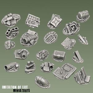 Wasteland base toppers set 2 – Supportfree base detailing kit.