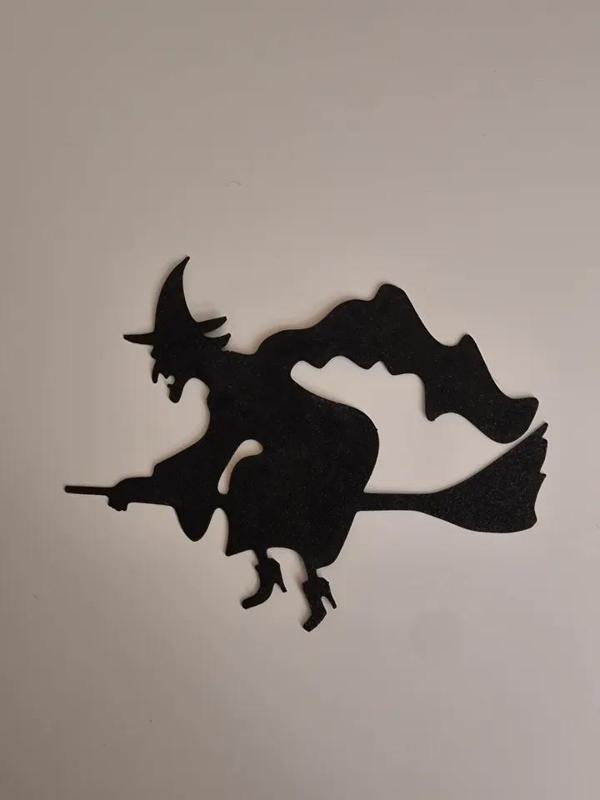 Flying witch wall art