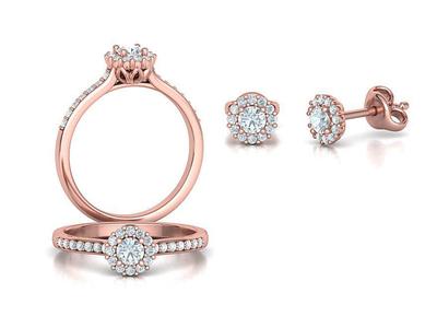 Bespoke Classic Ring and Stud Earrings Collection