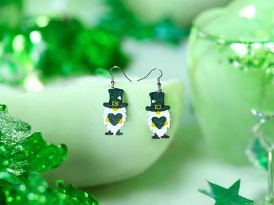 St Patrick’s day earrings