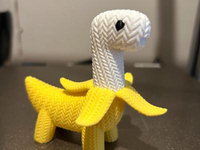 Cute Knitted Banana-Saurus