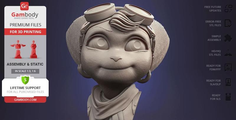 Rivet Bust 3D Printing Figurine | Assembly