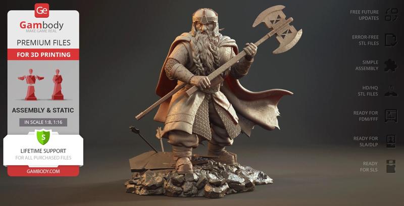 Gimli STL files for 3D Printing | Assembly Model