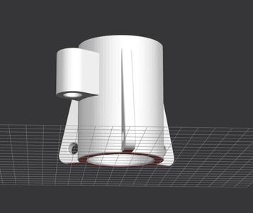 Remix to W4DKF’s POTA 33 Heavy Duty Guy-Line Attachment to add Spike holder