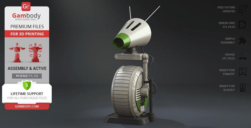 D-O Droid 3D Printing Model | Assembly + Action