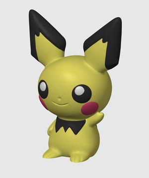 Pichu Pokemon (Colored 3mf, Nosupport)
