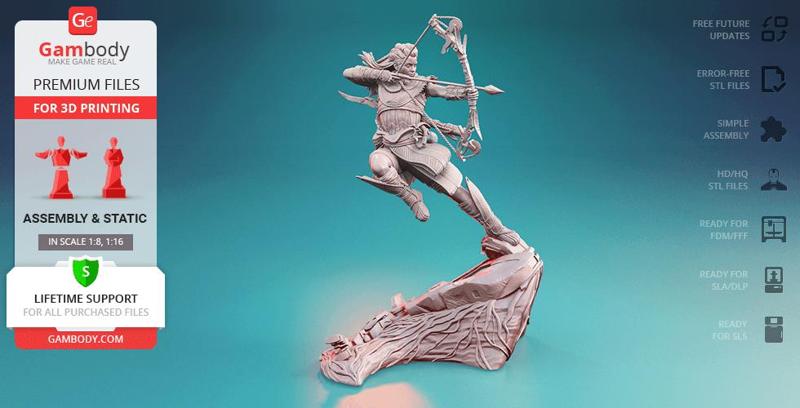 Aloy Forbidden West STL files for 3D Printing | Assembly Model