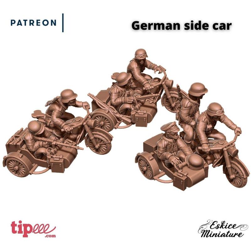German side car – 28mm for wargame