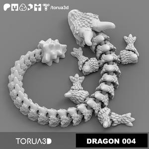 Articulated Dragon 004 – Print in place – No supports – 3mf – STL
