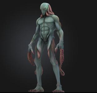 Humanoid with tentacles