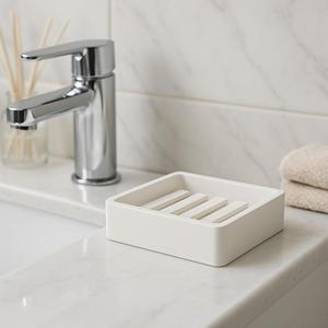 Minimalist Soap Dish – Modern Drain Design