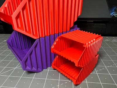 Stackable Storage Bin, Spiralized Vase Mode