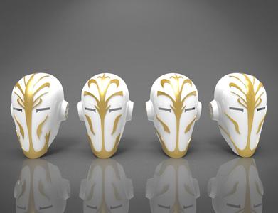 4 Jedi Temple Guard Masks