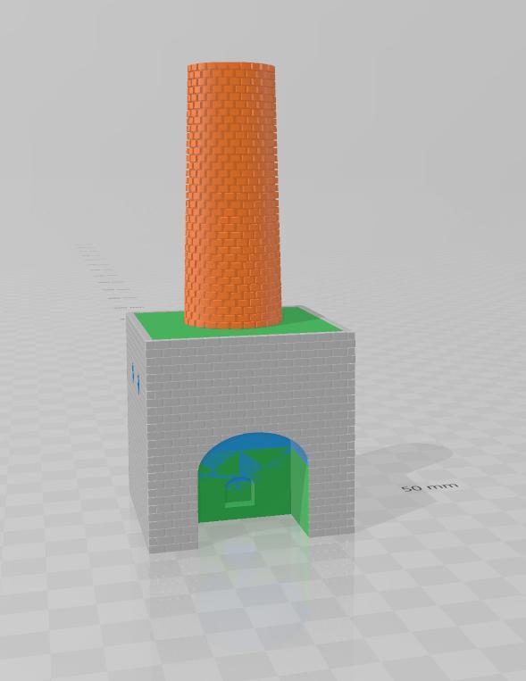 N-scale old furnace for scenery