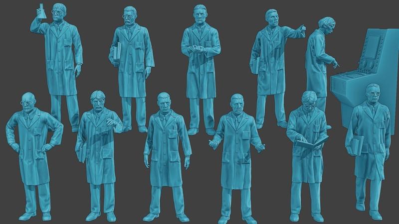 Scientist Male SM1 Pack1 3D Model Collection