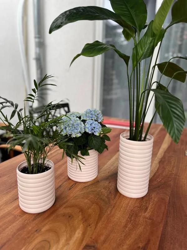 Modern Planter Plant pot bowl Pflanzentopf rund Eckig wellen