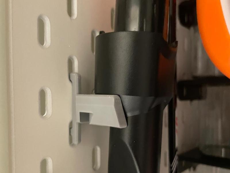 IKEA pegboard hooks for vacuum cleaner